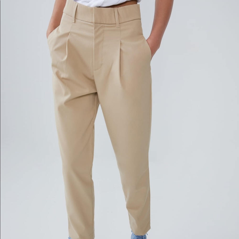 Zara Tan High-waisted Trousers